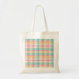 Multicolor Chequered Plaid Tote Bag