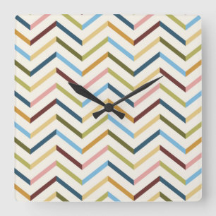 MultiColor Chevron Clock