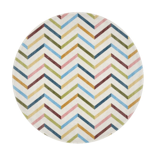 MultiColor Chevron Cutting Board (Front)