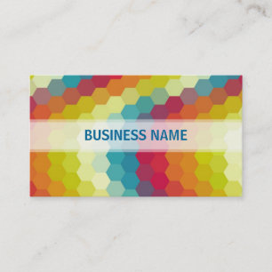 Multicolor Chevron Hexagonal Pattern 2 Business Card