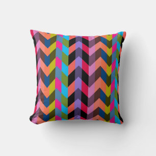 Multicolor Chevron Zigzag 2 Cushion