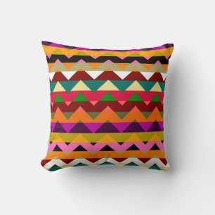Multicolor Chevron Zigzag Stripe Pattern 11 Cushion