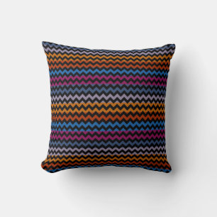 Multicolor Chevron Zigzag Stripe Pattern 20 Cushion