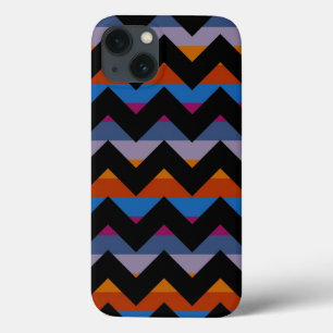 Multicolor Chevron Zigzag Stripe Pattern iPhone 13 Case