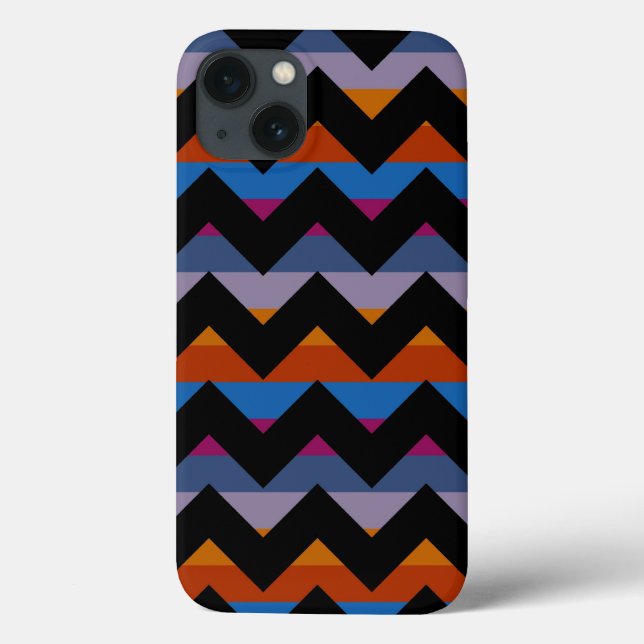 Multicolor Chevron Zigzag Stripe Pattern Case-Mate iPhone Case (Back)