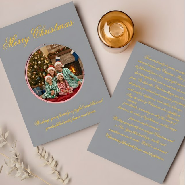Multicolor Christmas Greeting Card with Family Mes (Creator Uploaded)
