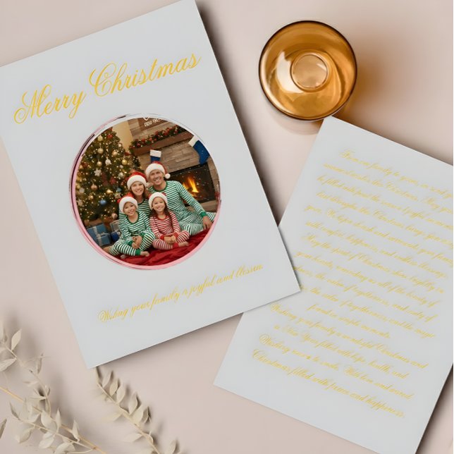 Multicolor Christmas Greeting Card with Family Mes (Creator Uploaded)