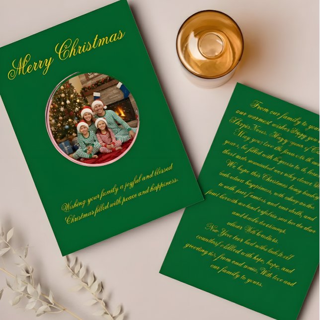 Multicolor Christmas Greeting Card with Family Mes (Creator Uploaded)