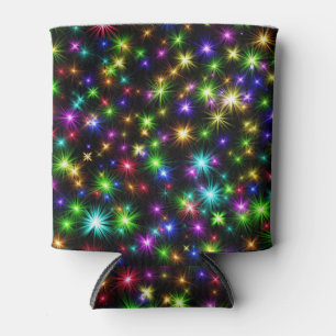 Multicolor Christmas Star Rays-57191 Can Cooler