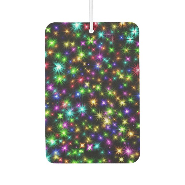 Multicolor Christmas Star Rays-57191 Car Air Freshener (Front)