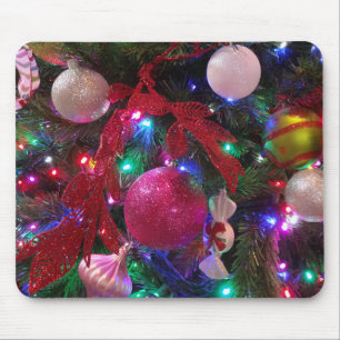 Multicolor Christmas Tree Colourful Holiday Mouse Mat