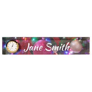 Multicolor Christmas Tree Colourful Holiday Nameplate