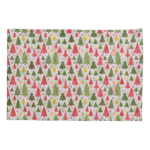 Multicolor Christmas Tree Pillowcase