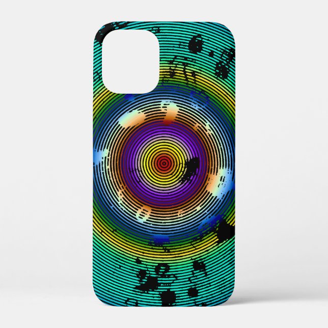 Multicolor Circled Abstract Art Case-Mate iPhone Case (Back)