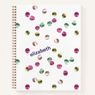 Multicolor Circles Pesonalized Notebook
