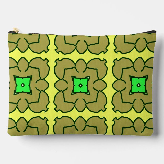 Multicolor classic trendy makeup accessory pouch (Front)