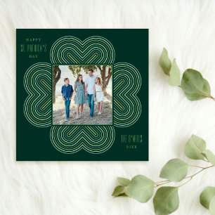 Multicolor Clover St. Patrick's Day Card - Green