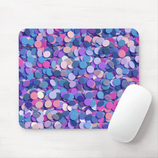 Multicolor Confetti Mouse Mat (With Mouse)