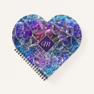 Multicolor Crystal Heart Notebook