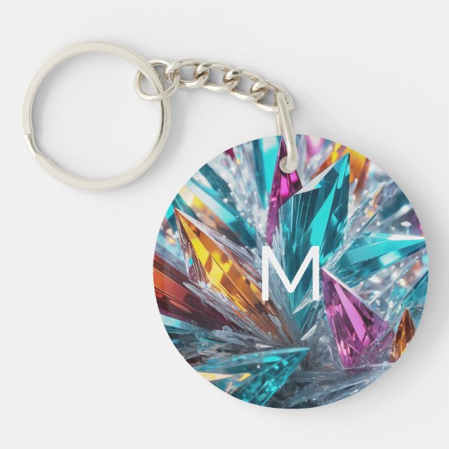 Multicolor Crystals Key Ring (Front)