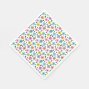 multicolor cute floral pattern napkin