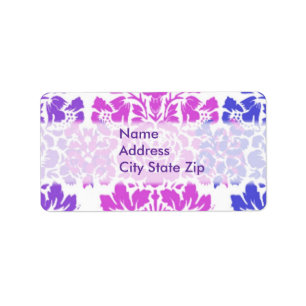 Multicolor Damask Label