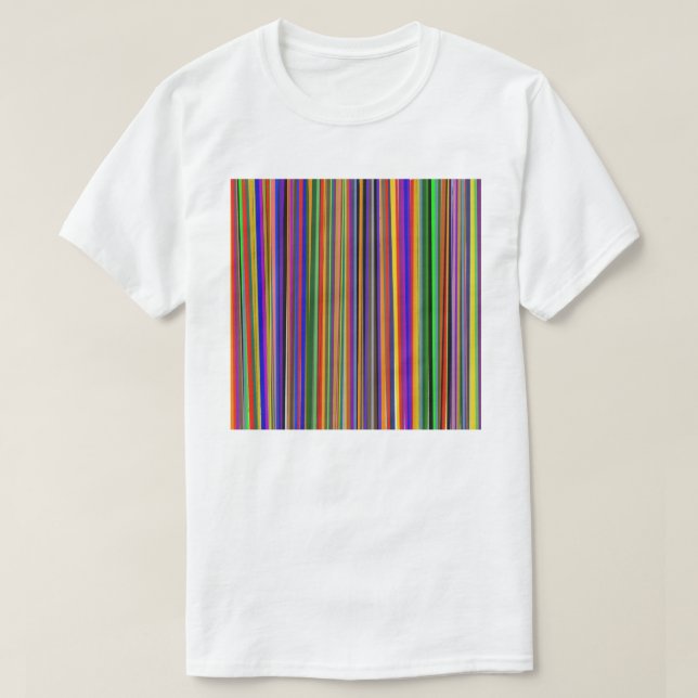 Multicolor Design on White T-Shirt (Design Front)