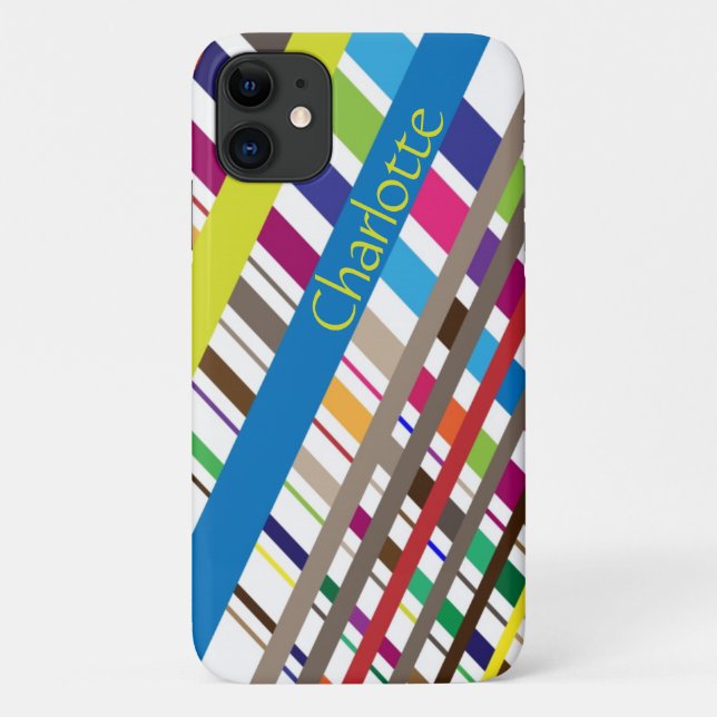 Multicolor Diagonal Lines iPhone / iPad case (Back)