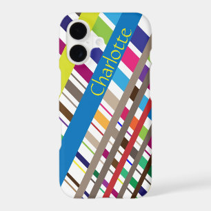 Multicolor Diagonal Lines iPhone / iPad case