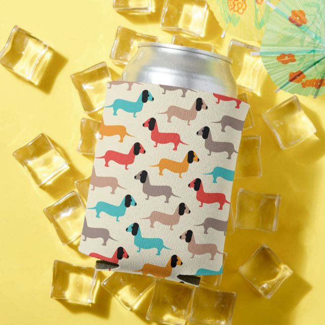 Multicolor Dogs Pattern Can Cooler (In Situ Summer)