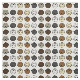 Multicolor Doodle dogs Fabric