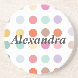 Multicolor Dots Pattern Coaster