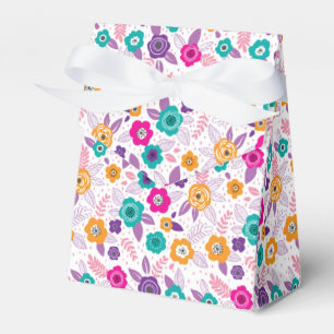 Multicolor elegant ditsy floral pattern favour box