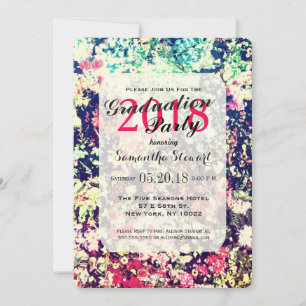 Multicolor Elegant Floral Collage Pattern Invitation