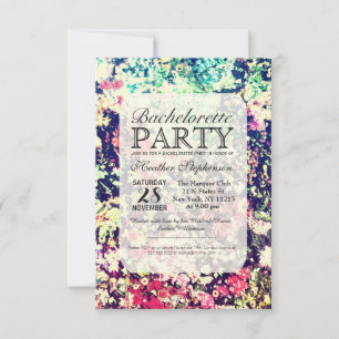 Multicolor Elegant Floral Collage Pattern Invitation