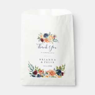 Multicolor Elegant Floral Thank You Wedding  Favour Bags