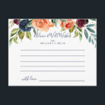 Multicolor Elegant Floral Wedding Advice Card<br><div class="desc">This multicolor elegant floral wedding advice card is perfect for a modern wedding. The design features neatly hand-drawn bouquets of pink, blush, yellow, burgundy, red, indigo flowers and green foliage, inspiring natural beauty. These cards are perfect for a wedding, bridal shower, baby shower, graduation party & more. Personalise the cards...</div>