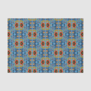 Multicolor Estonian folk art floral pattern Tissue Paper