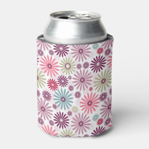 Multicolor ethnic pastel floral seamless can cooler