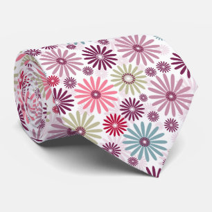 Multicolor ethnic pastel floral seamless tie