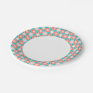 Multicolor Ethnic Pattern Paper Plate