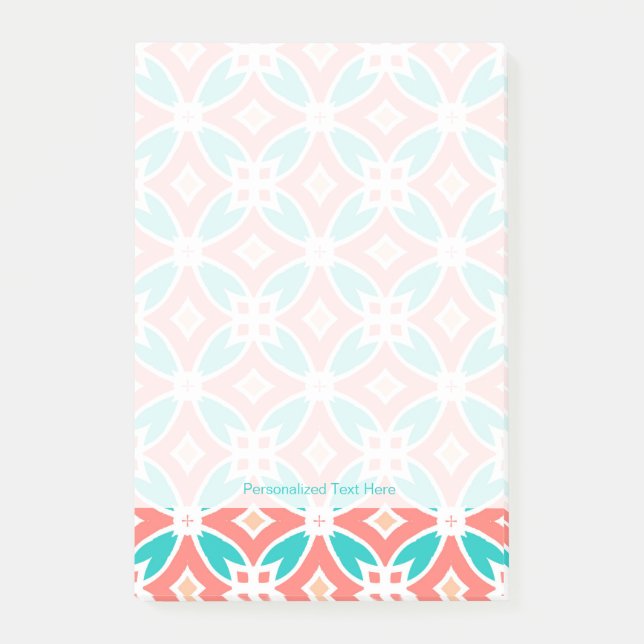Multicolor Ethnic Pattern Post-it Notes (Front)
