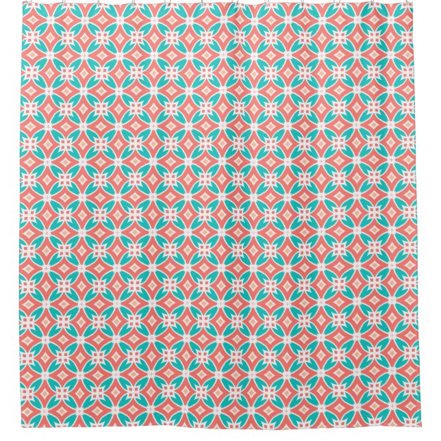 Multicolor Ethnic Pattern Shower Curtain (Front)