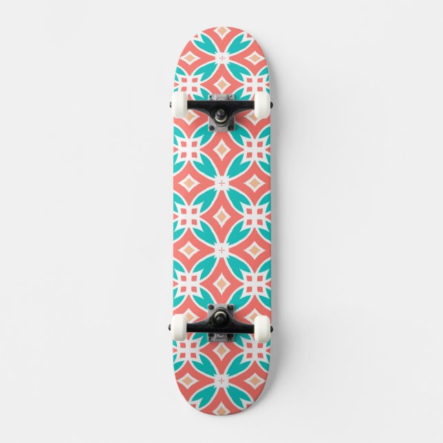 Multicolor Ethnic Pattern Skateboard (Front)