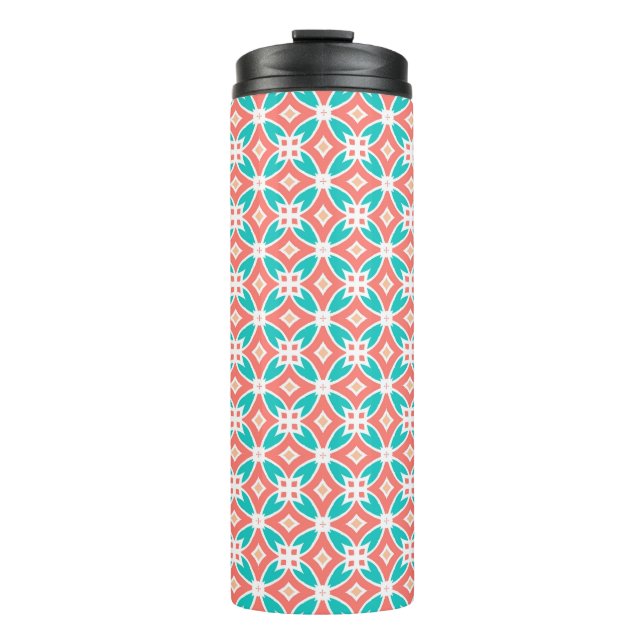 Multicolor Ethnic Pattern Thermal Tumbler (Front)
