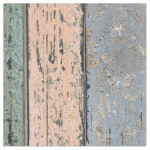 Multicolor Faux Wood Planks Fabric