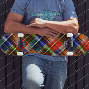 Multicolor Flannel Plaid Tartan Pattern  Skateboard
