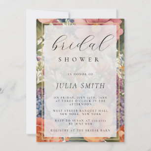 Multicolor Floral Bridal Shower Invitation
