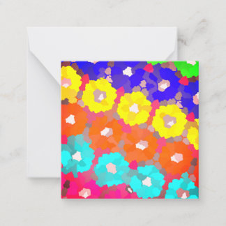 Multicolor floral card