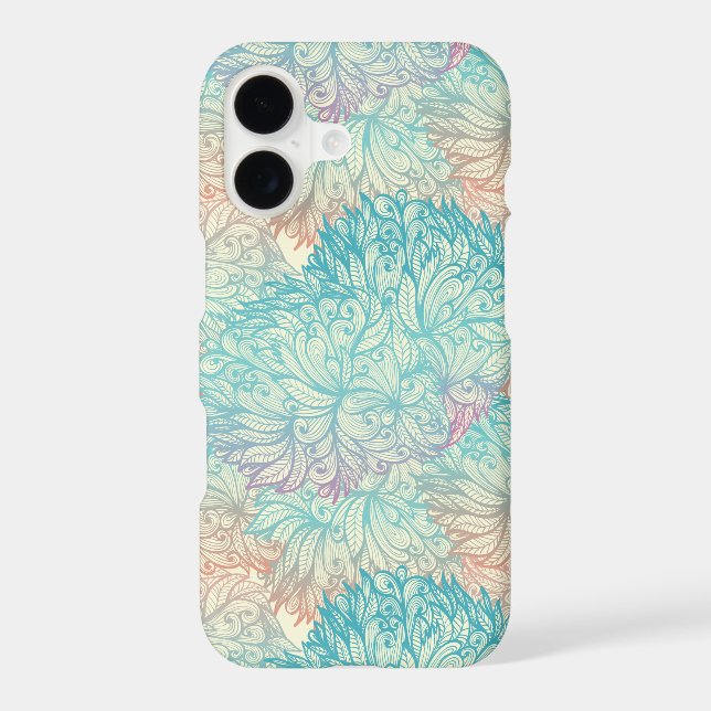 Multicolor Floral Doodle Pattern (Back)